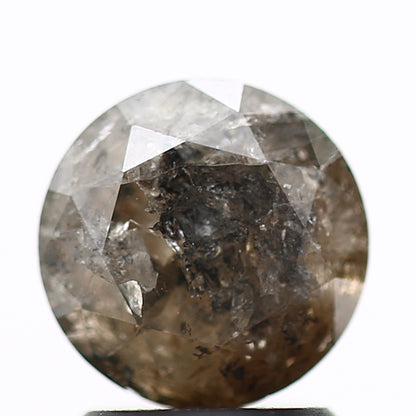 1.39 Carat Gray Round Shape Brilliant Cut Natural Loose Diamond
