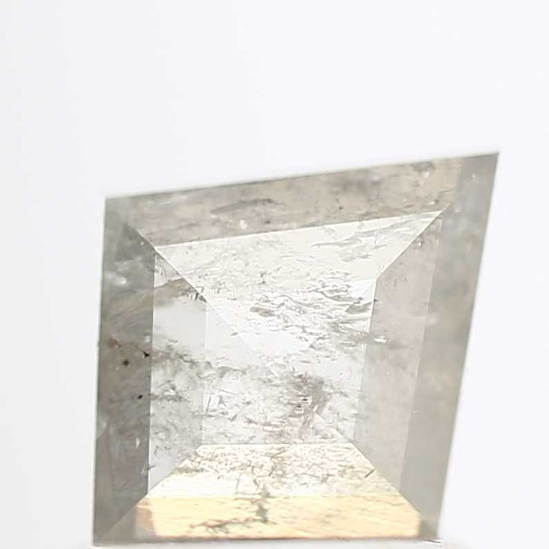 salt and pepper diamond ! 0.72 Ct 7.86 x 6.64 x 2.31 MM natural gray shield loose diamond for engagement ring for her