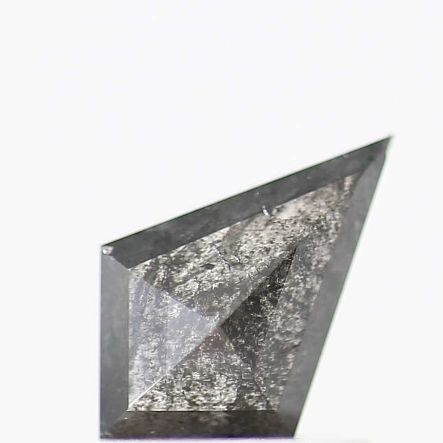 salt and pepper diamond ! 0.66 Ct 8.10 x 5.20 x 2.65 MM natural gray shield loose diamond for engagement ring for her