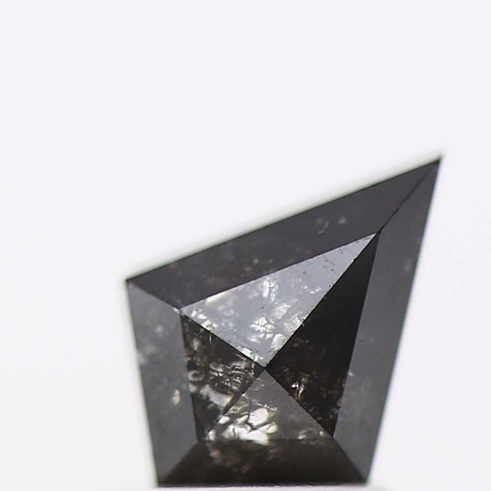salt and pepper diamond ! 0.77 Ct 8.05 x 5.70 x 2.60 MM natural gray shield loose diamond for engagement ring for her