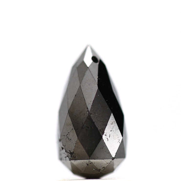 2.45 ct Natural Black Tear Drops Loose Diamond Beads for Jewelry