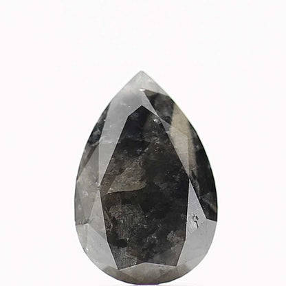 Salt and Pepper Diamond Fancy Gray Color 1.69 CT 9.80 x 6.50 x 3.92 MM Pear Cut Diamond! Natural Loose Diamond ! Christmas Gift for Her