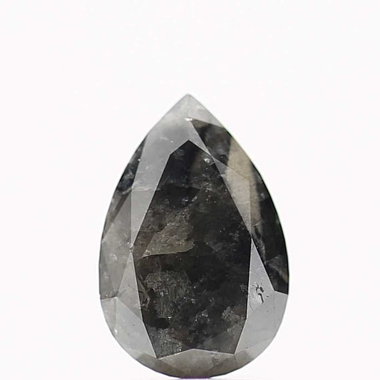 Salt and Pepper Diamond Fancy Gray Color 1.69 CT 9.80 x 6.50 x 3.92 MM Pear Cut Diamond! Natural Loose Diamond ! Christmas Gift for Her