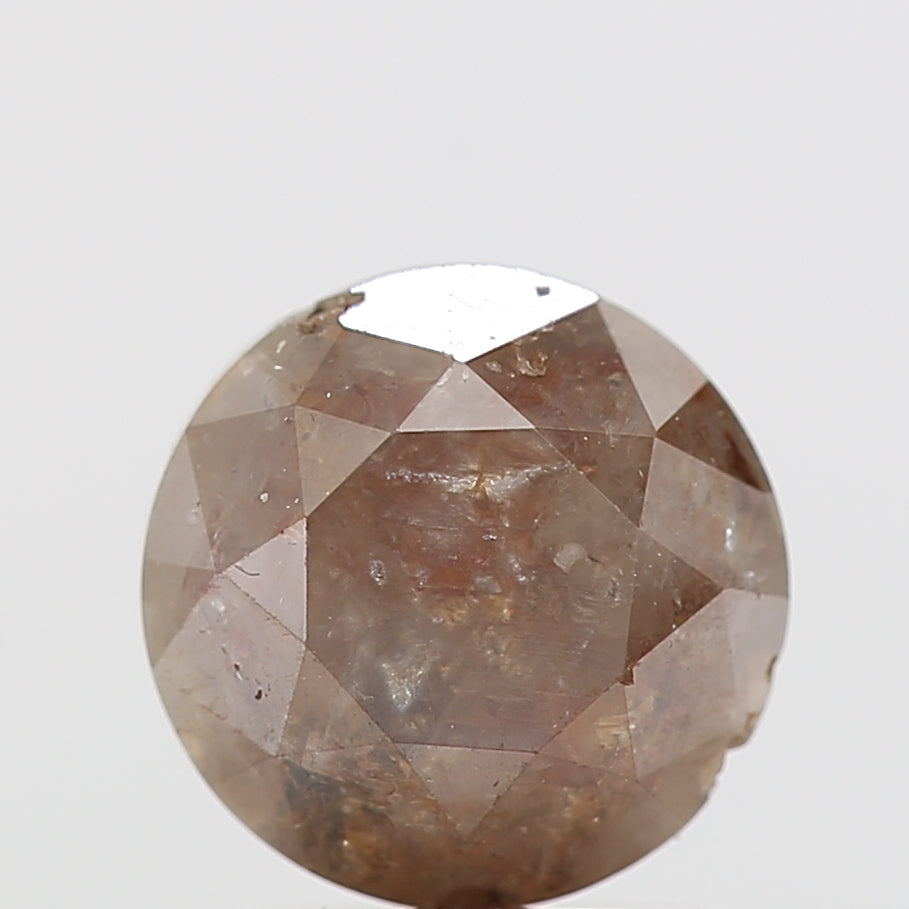 2.01 Carat Fancy Round Shape Brown Gray Brilliant Cut Natural Loose Diamond