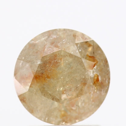 Salt and Pepper Round Diamond ! Fancy Orange Brilliant Cut Diamond for Engagement Ring, Natural Loose Diamond ! 1.30 Ct Diamond Gift for Her