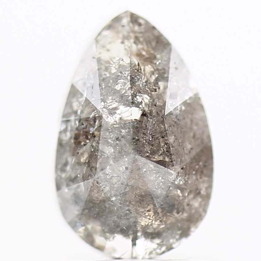 Salt and Pepper Diamond Fancy Gray Color 0.88 CT 7.75 x 4.95 x 2.53 MM Pear Cut Diamond! Natural Loose Diamond ! Christmas Gift for Her