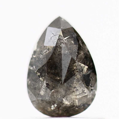 Salt and Pepper Diamond Fancy Gray Color 0.76 CT 6.48 x 4.55 x 2.94 MM Pear Cut Diamond! Natural Loose Diamond ! Christmas Gift for Her