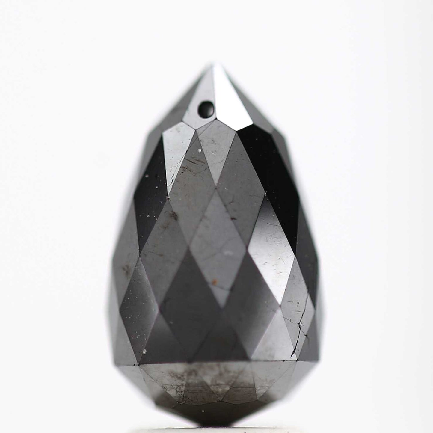 4.74 ct Natural Black Tear Drops Loose Diamond Beads for Jewelry