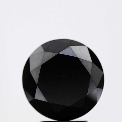 3.86 Carat Fancy Black Round Shape Brilliant Cut Natural Loose Diamond