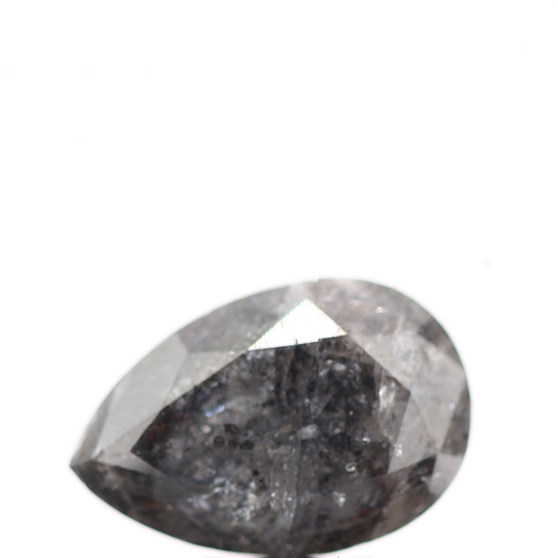 Salt and Pepper Diamond Fancy Gray Color 3.88 CT 12.50 x 8.30 x 5.30 MM Pear Cut Diamond! Natural Loose Diamond ! Christmas Gift for Her