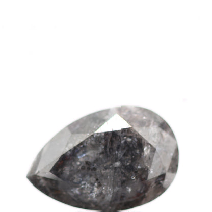 Salt and Pepper Diamond Fancy Gray Color 3.88 CT 12.50 x 8.30 x 5.30 MM Pear Cut Diamond! Natural Loose Diamond ! Christmas Gift for Her