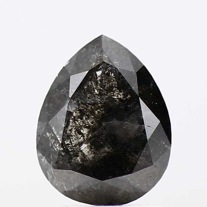Salt and Pepper Diamond Fancy Gray Color 1.91 CT 8.60 x 6.75 x 3.60 MM Pear Cut Diamond! Natural Loose Diamond ! Christmas Gift for Her