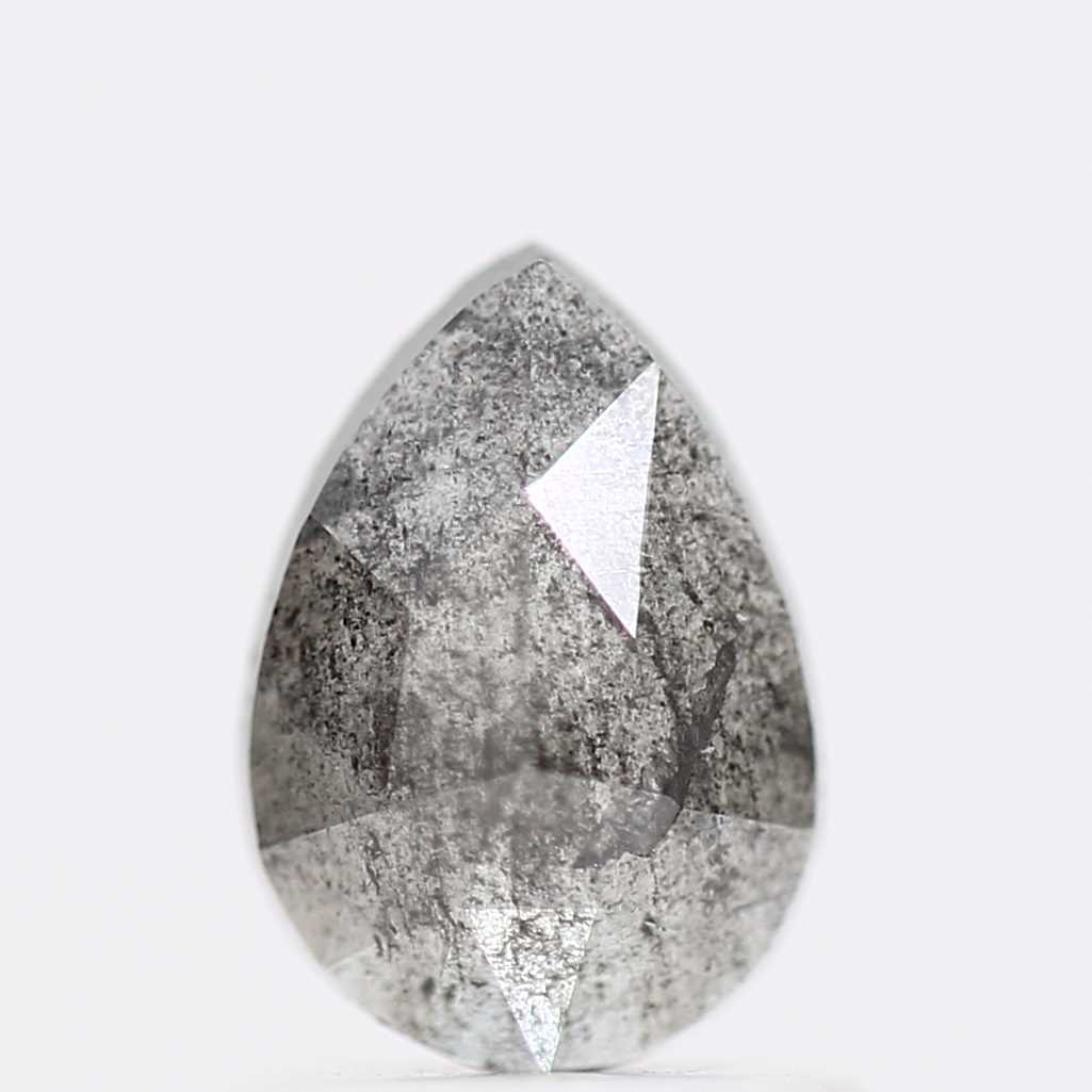 Salt and Pepper Diamond Fancy Gray Color 0.76 CT 5.09 x 7.30 x 2.50 MM Pear Cut Diamond! Natural Loose Diamond ! Christmas Gift for Her