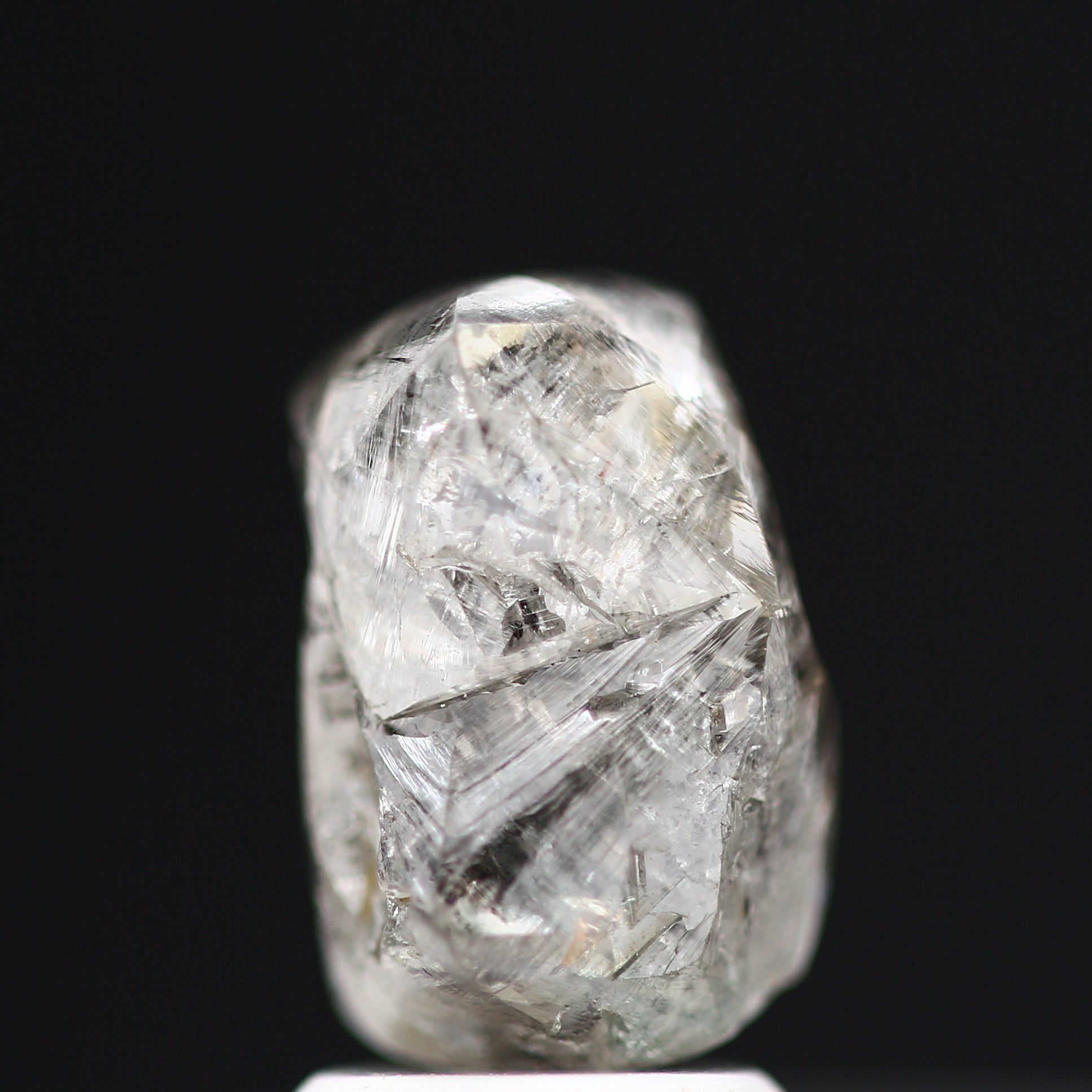 Natural Rough White Crystal Raw Octahedron Uncut Diamond 3.88 Carat Design Rough Diamond Engagement Ring