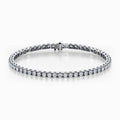 14Kt. White Gold Majestic Precious Round Lab Diamond 7 Inch Long Tennis Bracelet
