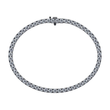 14Kt. White Gold Majestic Precious Round Lab Diamond 7 Inch Long Tennis Bracelet