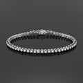 18Kt. White Gold Majestic Precious Round Lab Diamond 7 Inch Long Tennis Bracelet