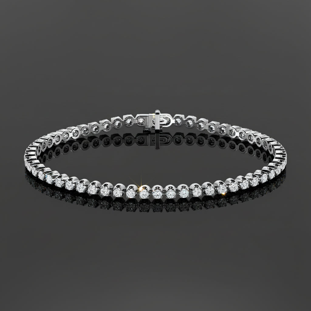Diamond bracelet on a white background