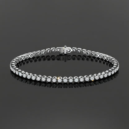 Diamond bracelet on a white background