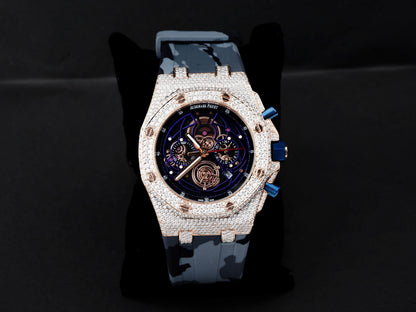 Luxury Cartier Watch in Real VVS Moissanite Diamond Watch, Handmade Stainless Steel Watch For Men/Women