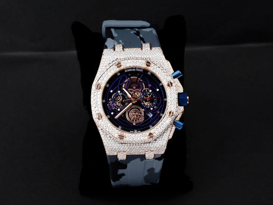 Luxury Cartier Watch in Real VVS Moissanite Diamond Watch, Handmade Stainless Steel Watch For Men/Women