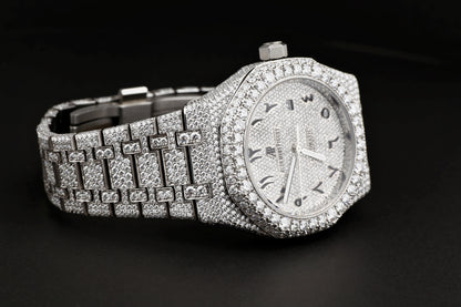 Audemars Piguet Luxury Watch in Real VVS Moissanite Diamond, Automatic Watch, Handmade Stainless Steel Watch for Women / Man