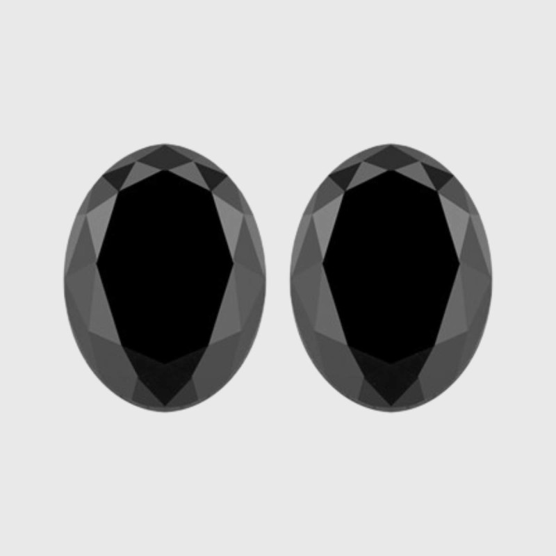 Oval Cut Black Diamond