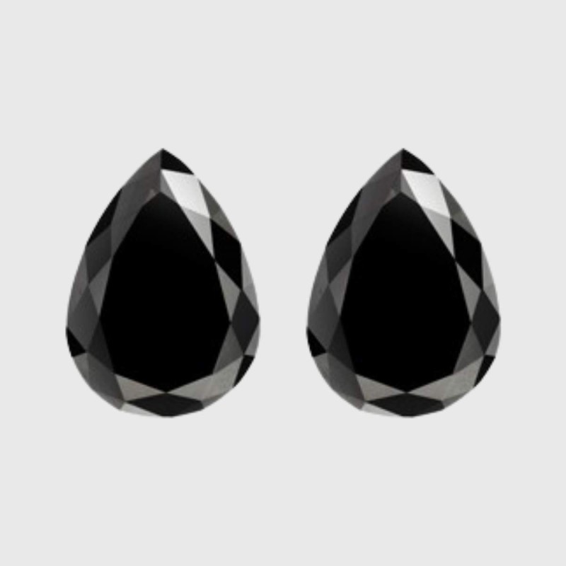 Pear Cut Black Diamond