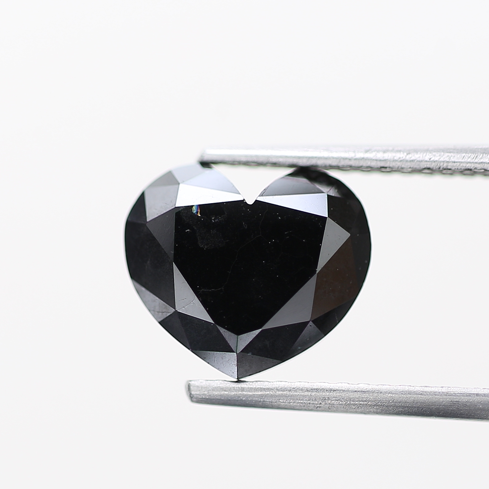 Heart Shape Fancy Black Natural Loose Diamond 2.92 Carat 