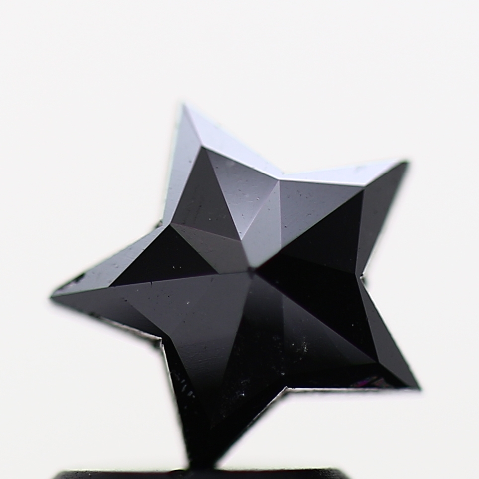 Star Cut Black Loose Diamond [7.15 MM] Natural Diamond For Engagement Ring 0.93 Carat
