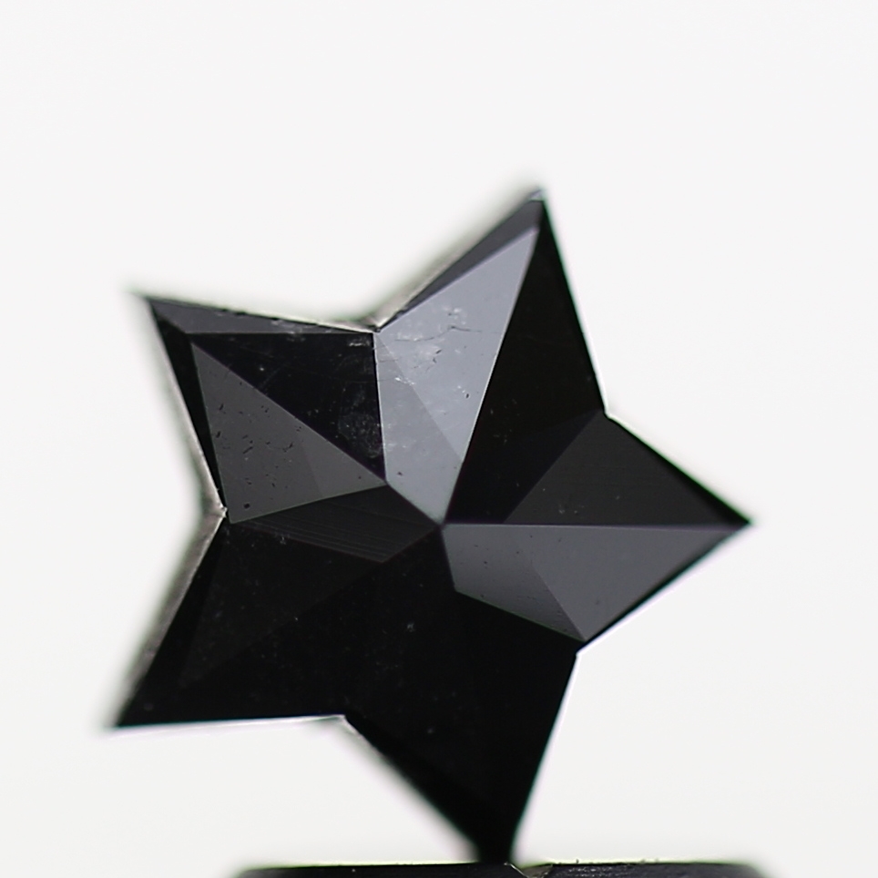 Star Cut Black Loose Diamond [7.29 MM] Natural Diamond For Engagement Ring 1.11 Carat