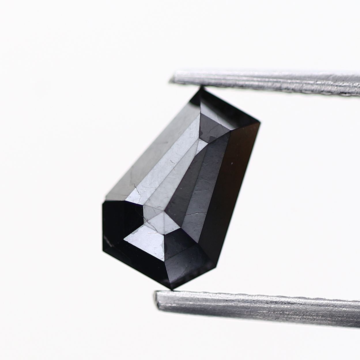 Coffin Shape Fancy Black Natural Loose Diamond, 1.23 Carat