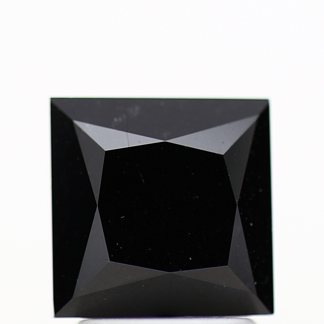 Princess Black Loose Diamond AAA Quality [7.03 MM] Natural Diamond For Engagement Ring 2.58 Carat