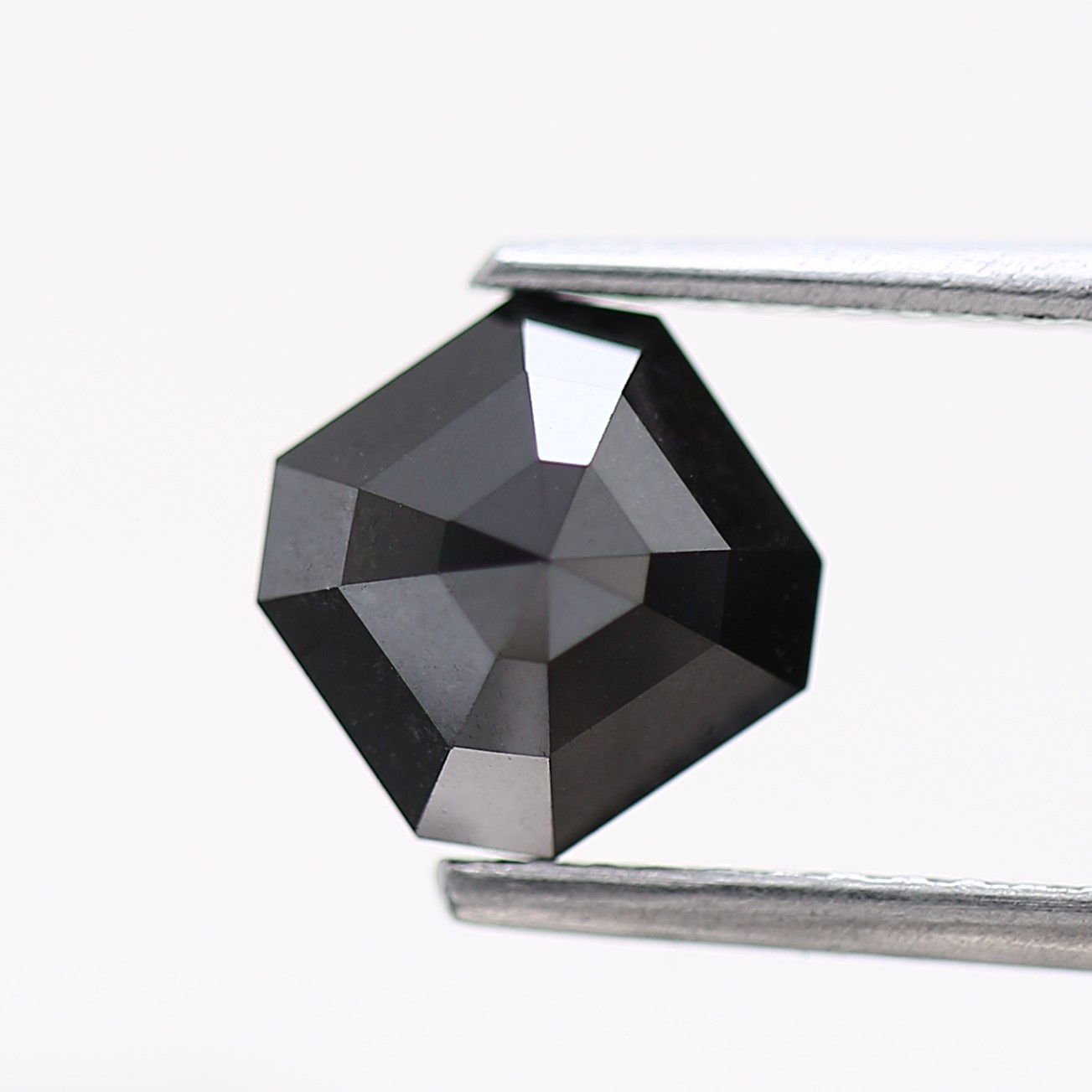 1.26 Carat Black Asscher Cut Diamond