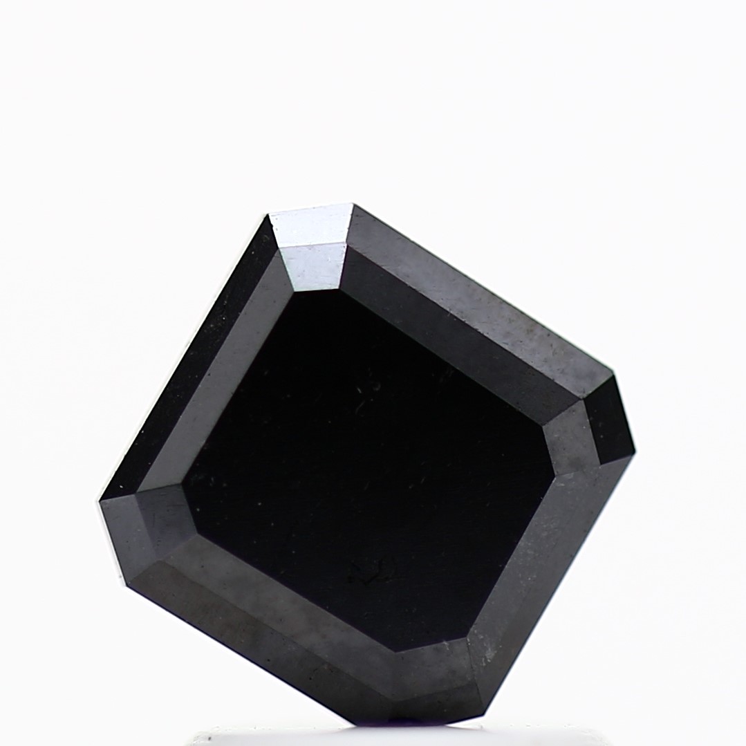 1.37 Carat Black Asscher Diamond