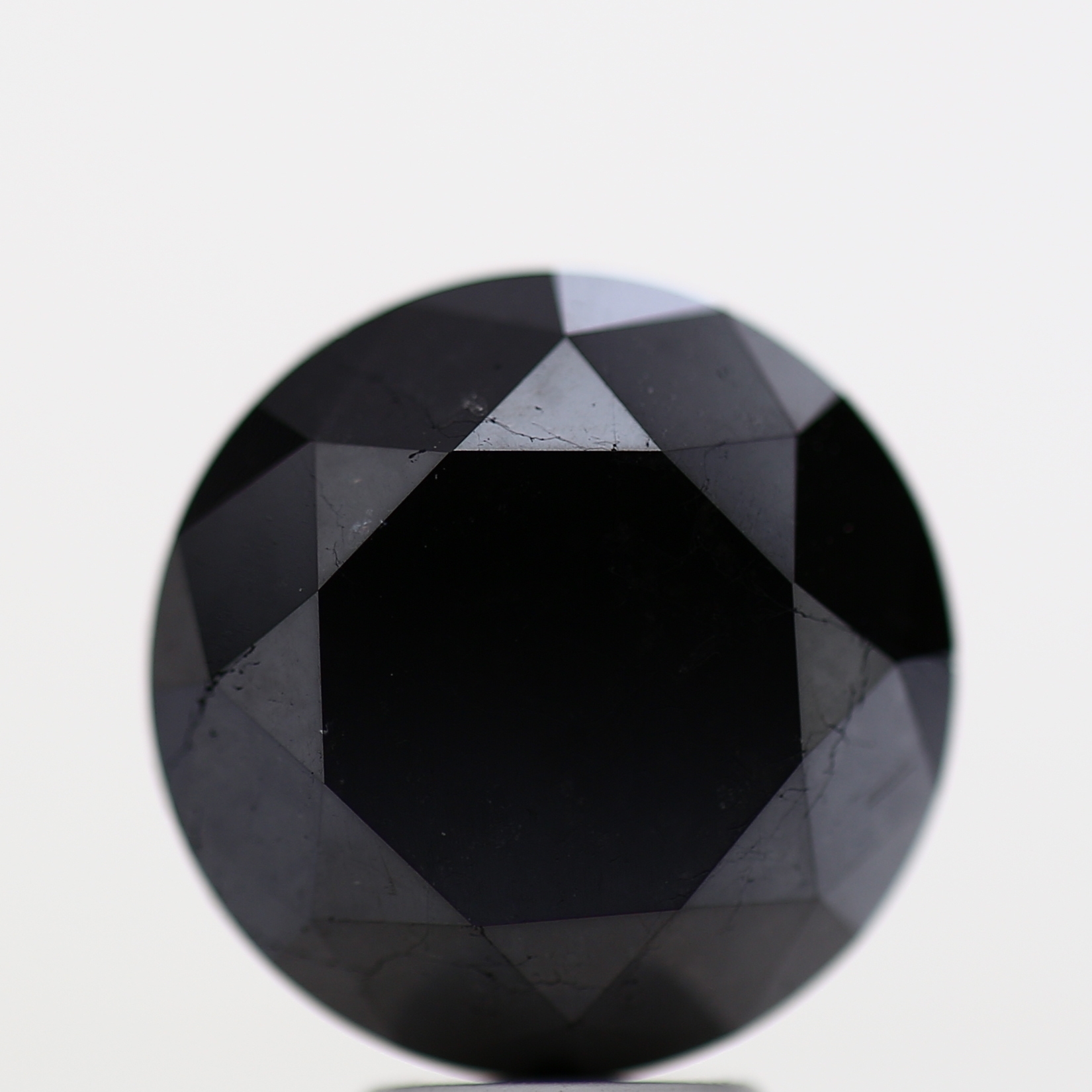 Round Black Loose Diamond [11.67 MM] Natural Diamond For Engagement Ring 7.98 Carat 
