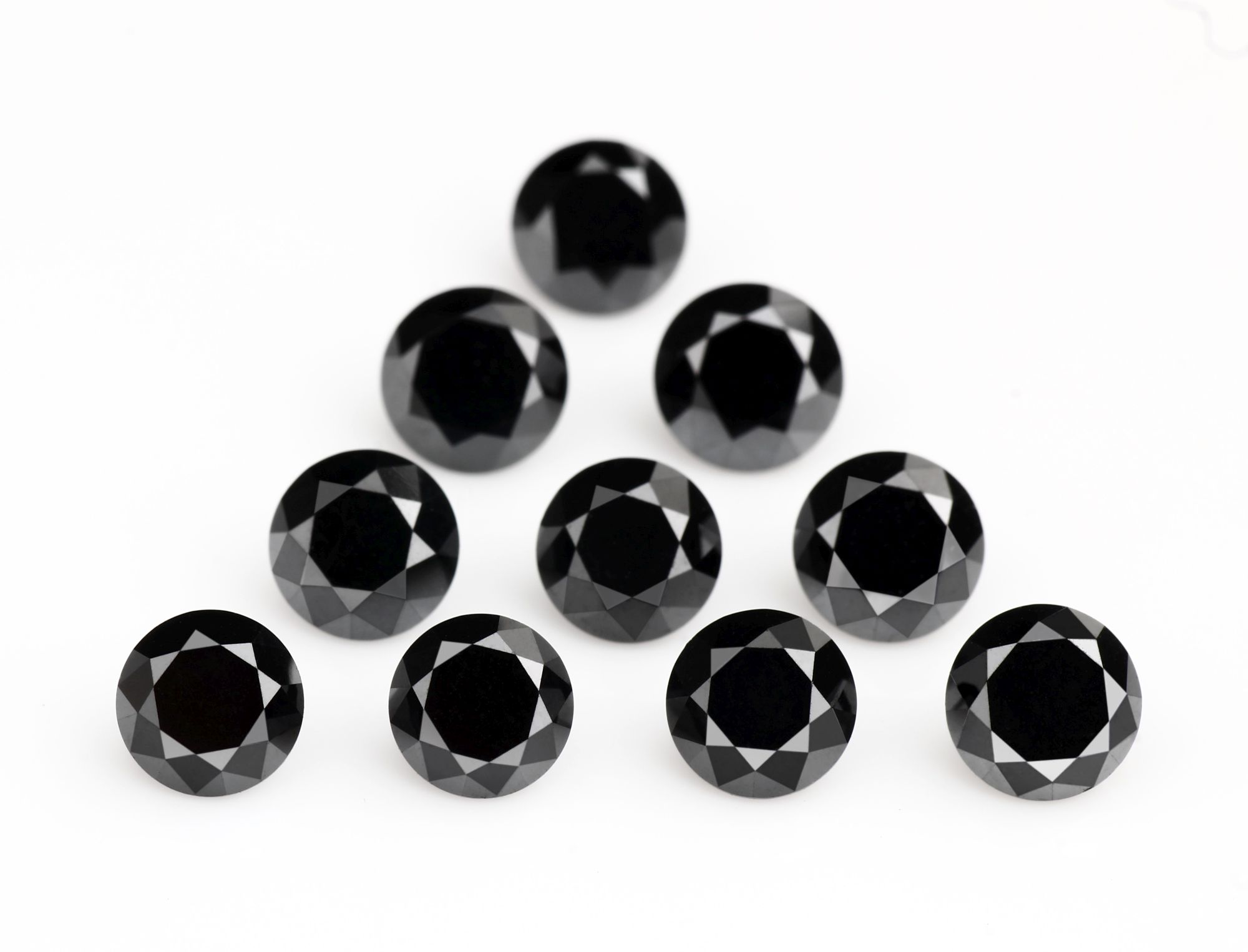 4.74 ct Natural Black Tear Drops Loose Diamond Beads for Jewelry